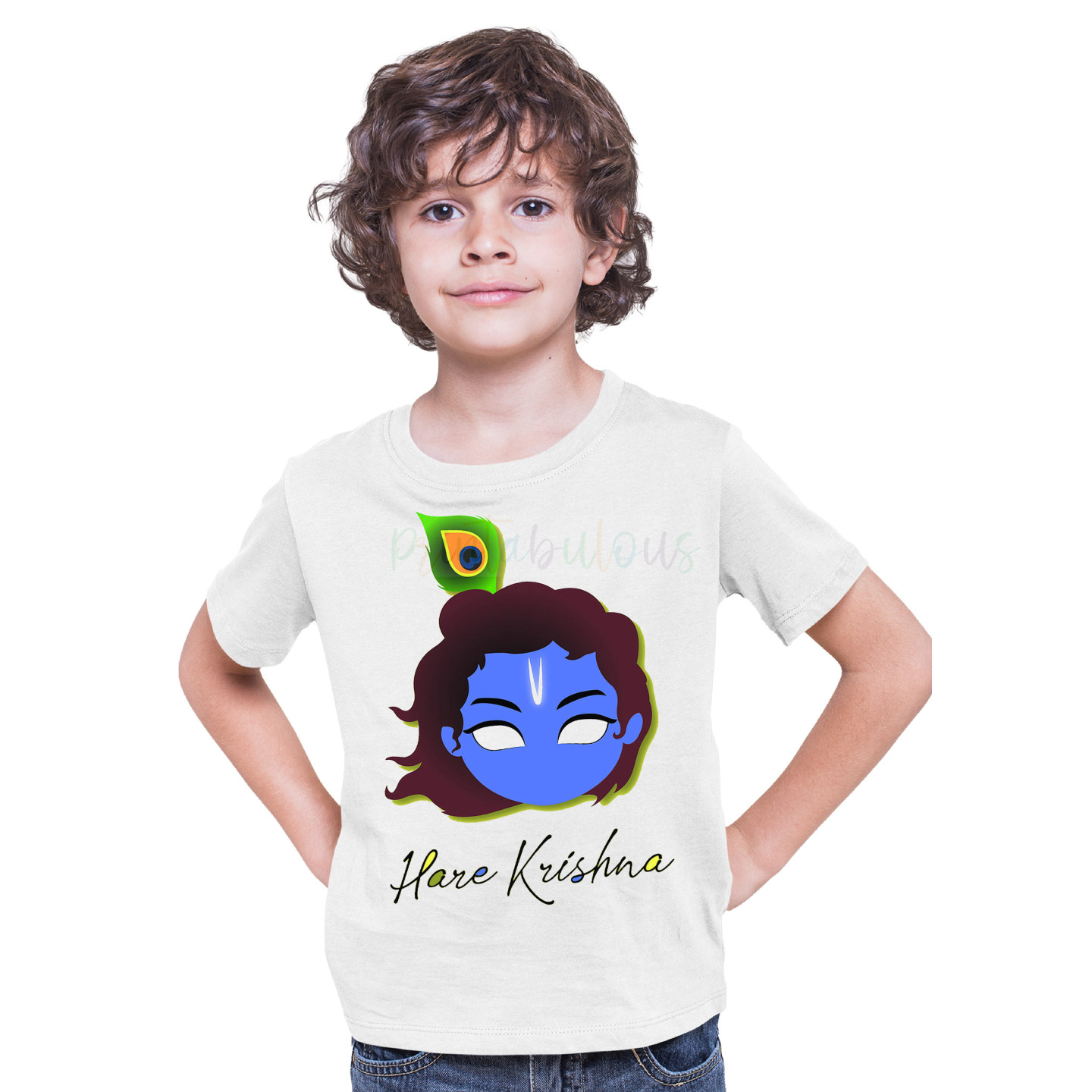 Shri Hare Krishna Janamashtmi Tshirts for Kids D6