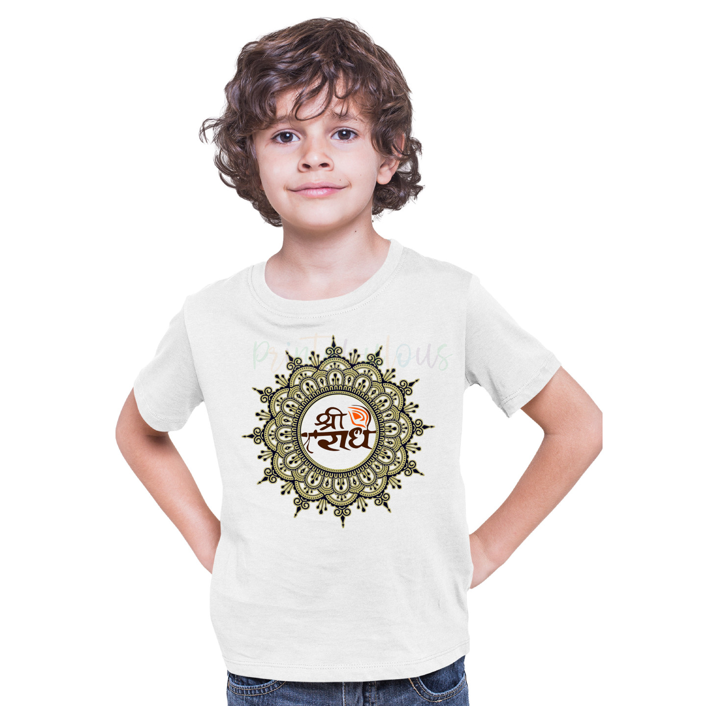 Shri Hare Krishna Janamashtmi Tshirts for Kids D18