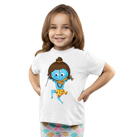 Mahakal Print Unisex Half Sleeves T-Shirt Kids Design 3