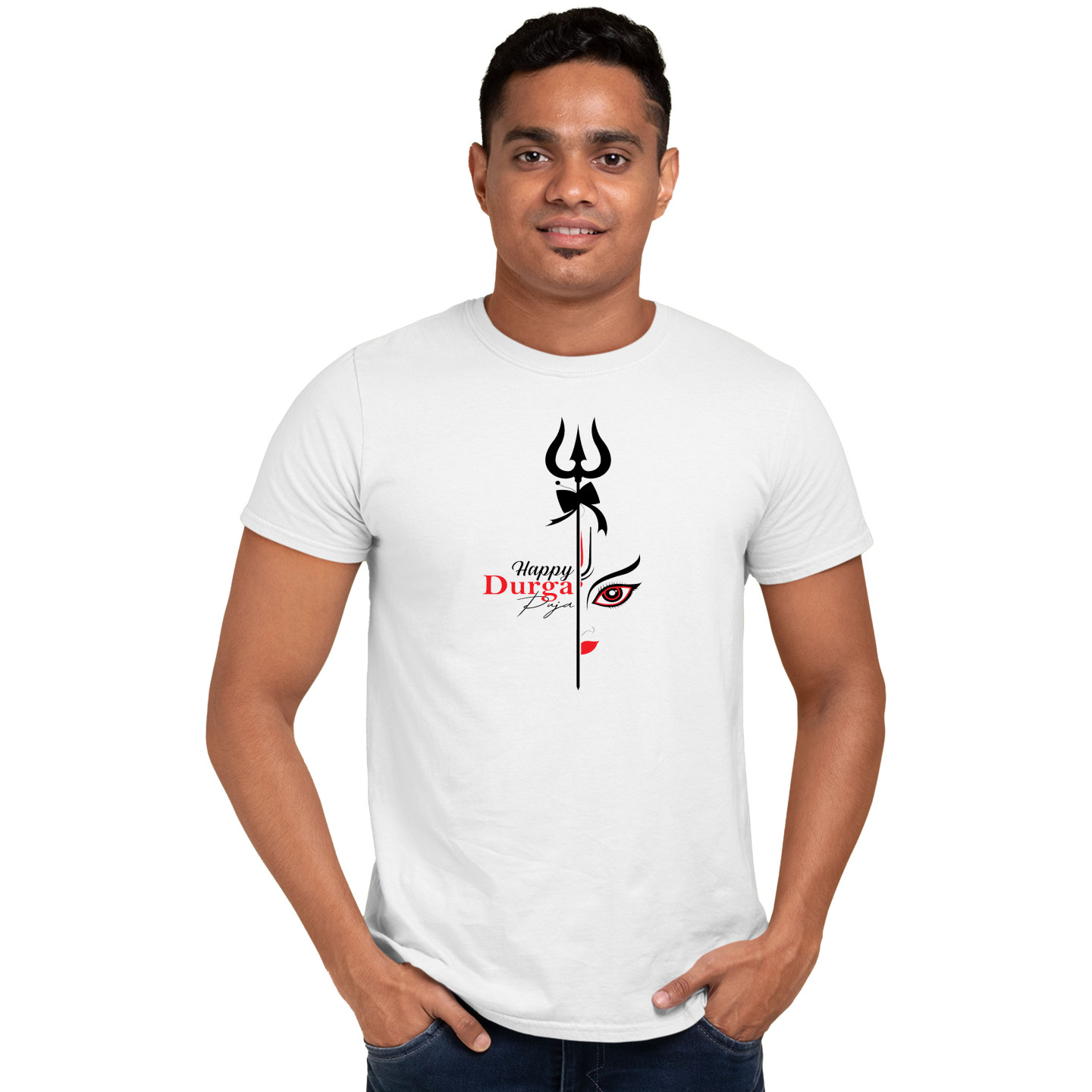 Durga Maa Celebration Dry-Fit T-Shirt Design 1