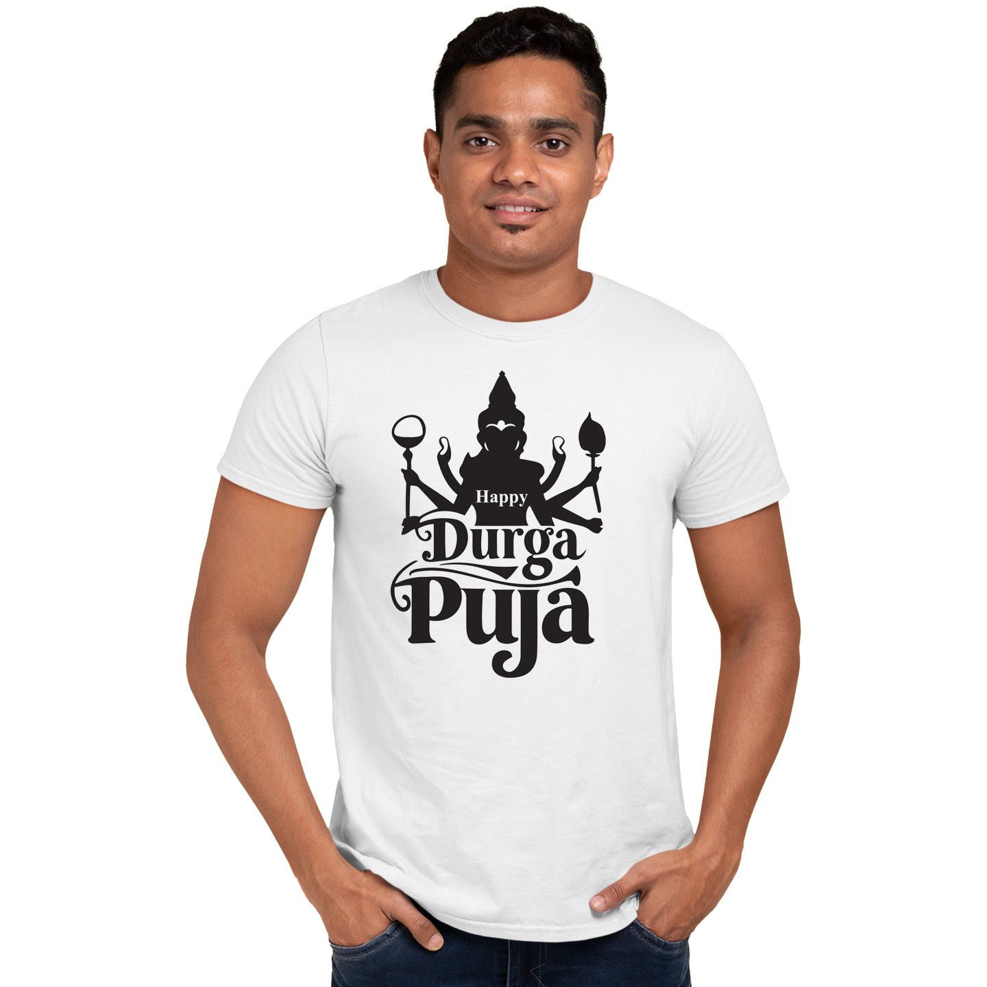 Durga Maa Celebration Dry-Fit T-Shirt Design 2