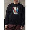 Anime Lovers Custom Print Cotton Fleece Sweatshirt - Full Sleeves  Grey Harley Quinn D-22