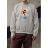 Anime Lovers Custom Print Cotton Fleece Sweatshirt - Full Sleeves Gray One Piece D-4