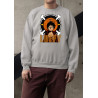 Anime Lovers Custom Print Cotton Fleece Sweatshirt - Full Sleeves Gray One Piece D-6