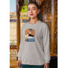 Anime Lovers Custom Print Cotton Fleece Sweatshirt - Full Sleeves Gray One Piece D-9