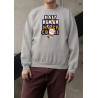 Graphic & Quote Custom Print Cotton Fleece Sweatshirt - Full Sleeves Half Human Half Coffee D-11