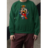 Anime Lovers Custom Print Cotton Fleece Sweatshirt - Full Sleeves Dark Green One Piece  D-6