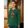 Anime Lovers Custom Print Cotton Fleece Sweatshirt - Full Sleeves Dark Green One Piece  D-6