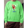 Anime Lovers Custom Print Cotton Fleece Sweatshirt Light Green- Full Sleeves One Piece  D-3