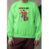 Anime Lovers Custom Print Cotton Fleece Sweatshirt Light Green- Full Sleeves Monkey D Luffy D-5
