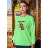 Anime Lovers Custom Print Cotton Fleece Sweatshirt Light Green- Full Sleeves Monkey D Luffy D-5
