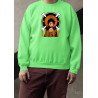 Anime Lovers Custom Print Cotton Fleece Sweatshirt Light Green- Full Sleeves Luffy D-7