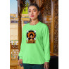Anime Lovers Custom Print Cotton Fleece Sweatshirt Light Green- Full Sleeves Luffy D-7