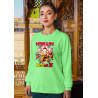 Anime Lovers Custom Print Cotton Fleece Sweatshirt Light Green- Full Sleeves DragBallz D-9