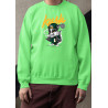 Graphic & Quote Custom Print Cotton Fleece Sweatshirt - Full Sleeves Light Green Khush D-12