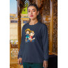 Anime Lovers Custom Print Cotton Fleece Sweatshirt Nevy- Full Sleeves One Piece  D-4