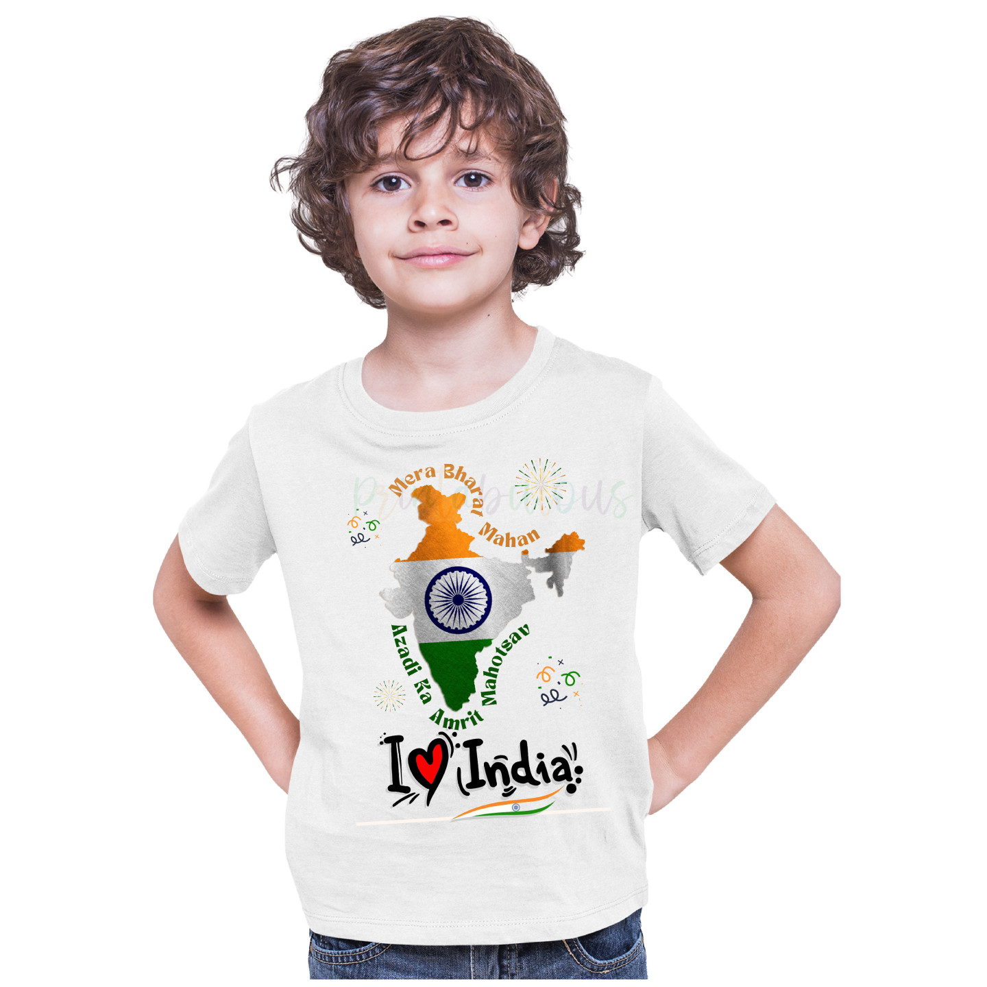 I Love India | 15th August | 26 Jan Quick Dry Unisex T-Shirts | Kids 4