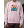 Anime Lovers Custom Print Cotton Fleece Sweatshirt Pink - Full Sleeves One Piece  D-3