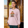Anime Lovers Custom Print Cotton Fleece Sweatshirt Pink - Full Sleeves One Piece  D-5