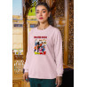 Anime Lovers Custom Print Cotton Fleece Sweatshirt Pink - Full Sleeves Dragon Ballz Rushi Master D-9