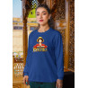 Anime Lovers Custom Print Cotton Fleece Sweatshirt Royal Blue - Full Sleeves One Piece  D-1
