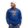 Anime Lovers Custom Print Cotton Fleece Sweatshirt Royal Blue - Full Sleeves One Piece  D-2