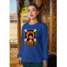 Anime Lovers Custom Print Cotton Fleece Sweatshirt Royal Blue - Full Sleeves Luffy D-7