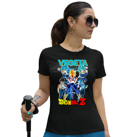 Anime Lovers Custom Print Cotton T-shirt - Half Sleeves Vegeta D-16