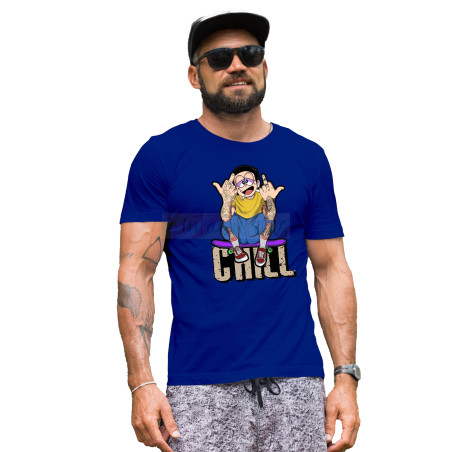Graphic & Quote Custom Print Cotton T-shirt - Half Sleeves Chill Nobita D-21
