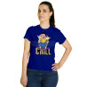 Graphic & Quote Custom Print Cotton T-shirt - Half Sleeves Chill Nobita D-21