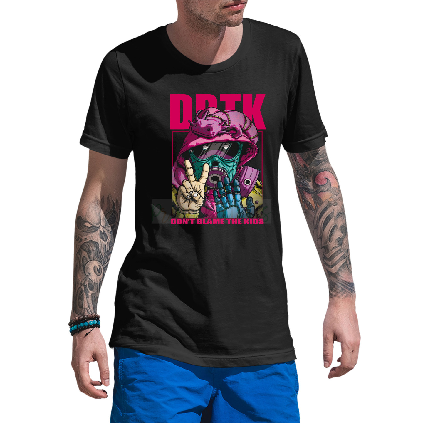 Graphic & Quote Custom Print Cotton T-shirt - Half Sleeves DBTK D-25