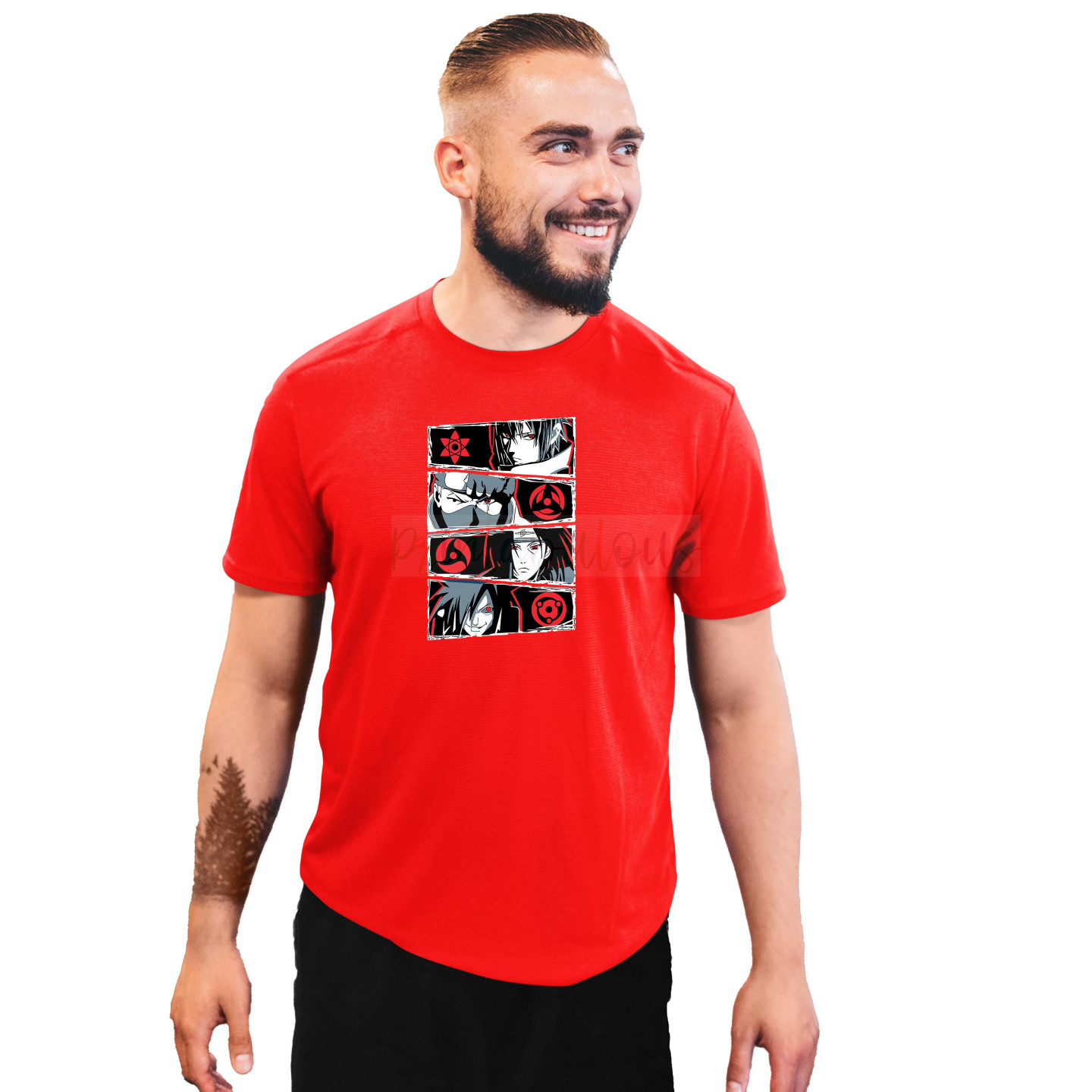 Graphic & Quote Custom Print Cotton T-shirt - Half Sleeves Naruto Uzumaki D-30