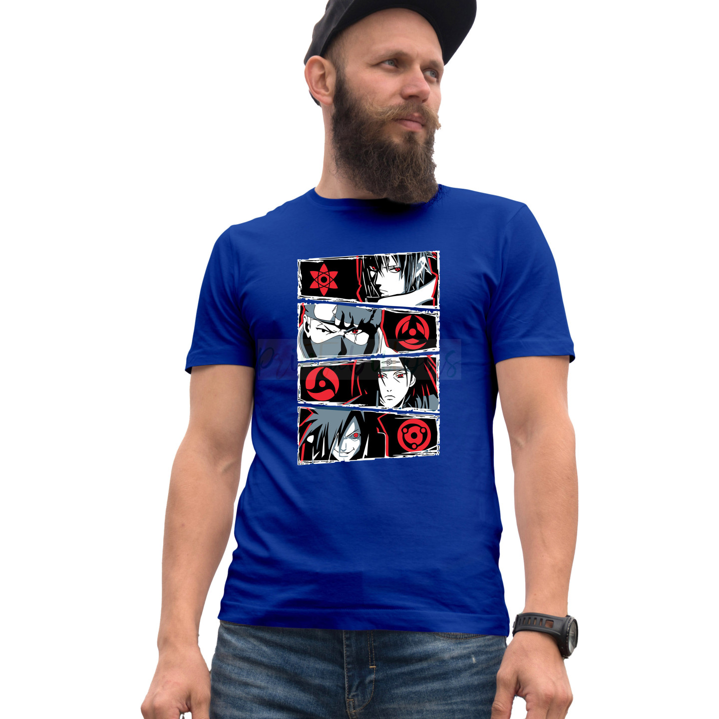 Graphic & Quote Custom Print Cotton T-shirt - Half Sleeves Naruto Uzumaki D-30