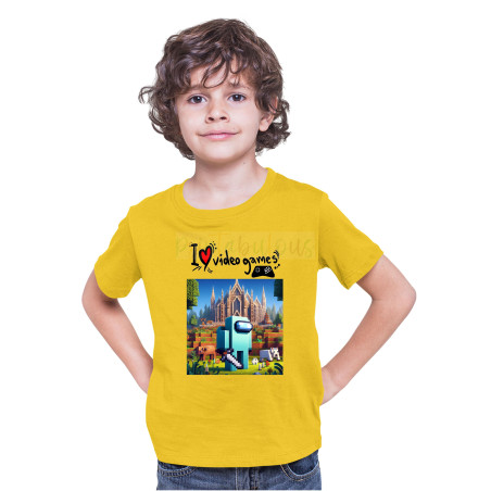 Kids Gaming Power-Up Printed Among Us Unisex T-Shirts D2