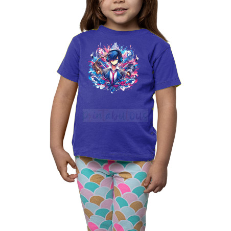 Printabulous® Kids Anime Unisex T-Shirt, Half Sleeve Pure Cotton Printed D-2