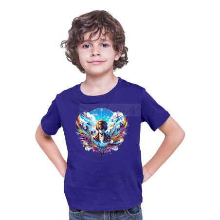 Printabulous® Kids Anime Unisex T-Shirt, Half Sleeve Pure Cotton Printed D-3