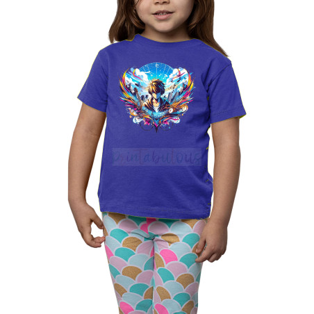 Printabulous® Kids Anime Unisex T-Shirt, Half Sleeve Pure Cotton Printed D-3