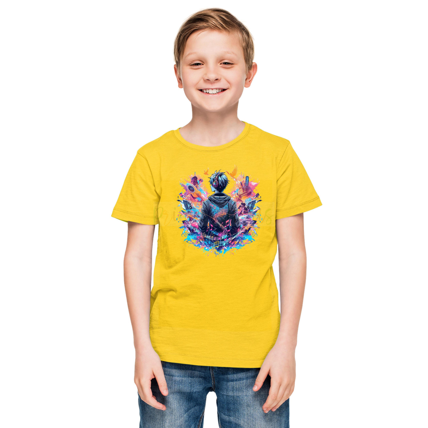 Printabulous® Kids Anime Unisex T-Shirt, Half Sleeve Pure Cotton Printed D-4