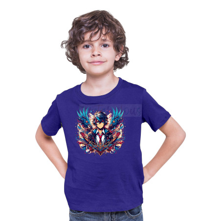 Printabulous® Kids Anime Unisex T-Shirt, Half Sleeve Pure Cotton Printed D-6