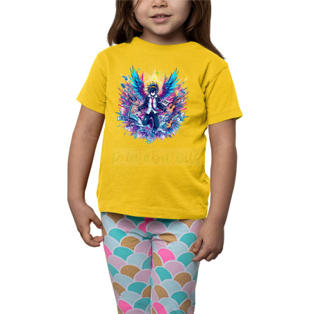 Printabulous® Kids Anime Unisex T-Shirt, Half Sleeve Pure Cotton Printed D-10