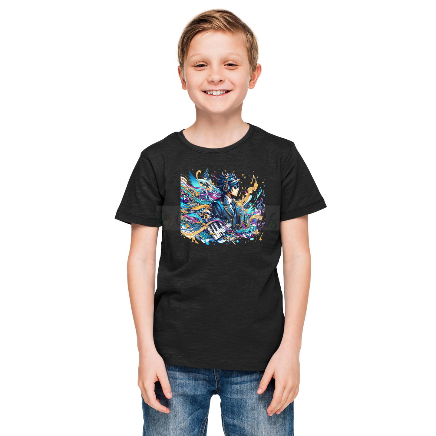 Printabulous® Kids Anime Unisex T-Shirt, Half Sleeve Pure Cotton Printed D-12