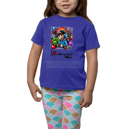 Printabulous® Kids Gaming Power-Up Printed Pure Cotton Unisex T-Shirts D1