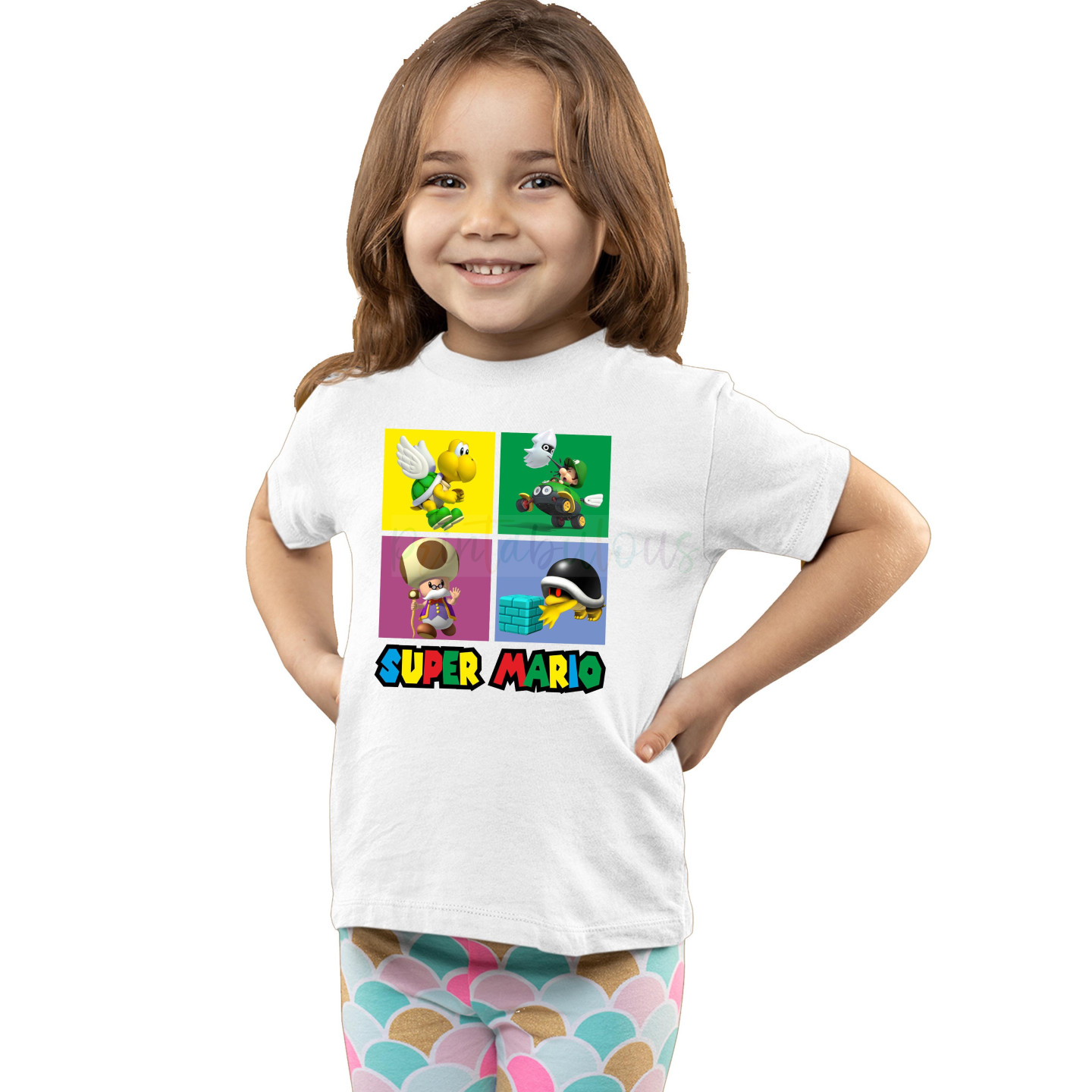 Printabulous® Kids Gaming Power-Up Super Mario Printed Unisex T-Shirts D2