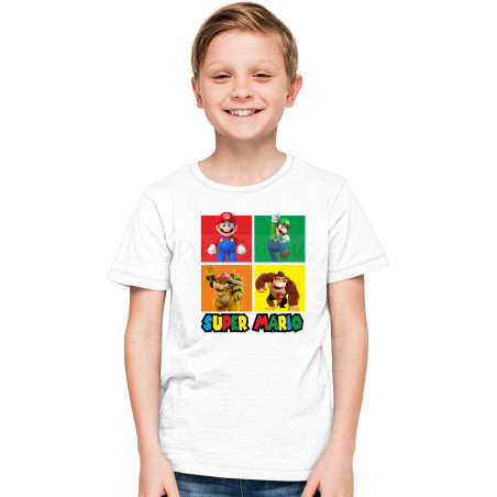 Printabulous® Kids Gaming Power-Up Super Mario Printed Unisex T-Shirts D6