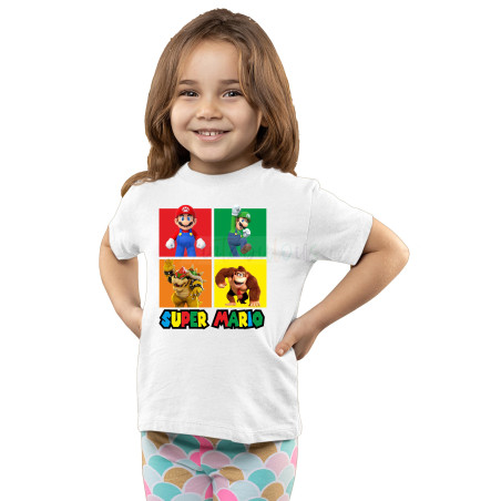 Printabulous® Kids Gaming Power-Up Super Mario Printed Unisex T-Shirts D6