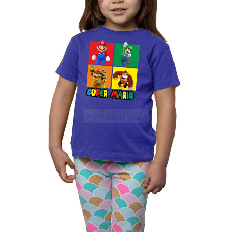 Printabulous® Kids Gaming Power-Up Super Mario Printed Unisex T-Shirts D6