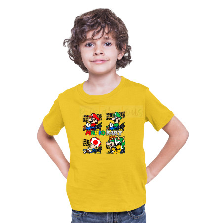 Printabulous® Kids Gaming Power-Up Super Mario Printed Unisex T-Shirts D8