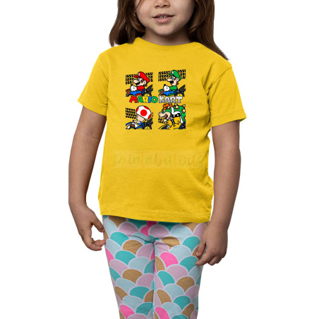 Printabulous® Kids Gaming Power-Up Super Mario Printed Unisex T-Shirts D8