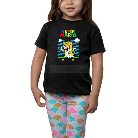 Printabulous® Kids Gaming Power-Up Super Mario Printed Unisex T-Shirts D10