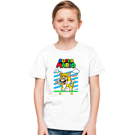Printabulous® Kids Gaming Power-Up Super Mario Printed Unisex T-Shirts D10